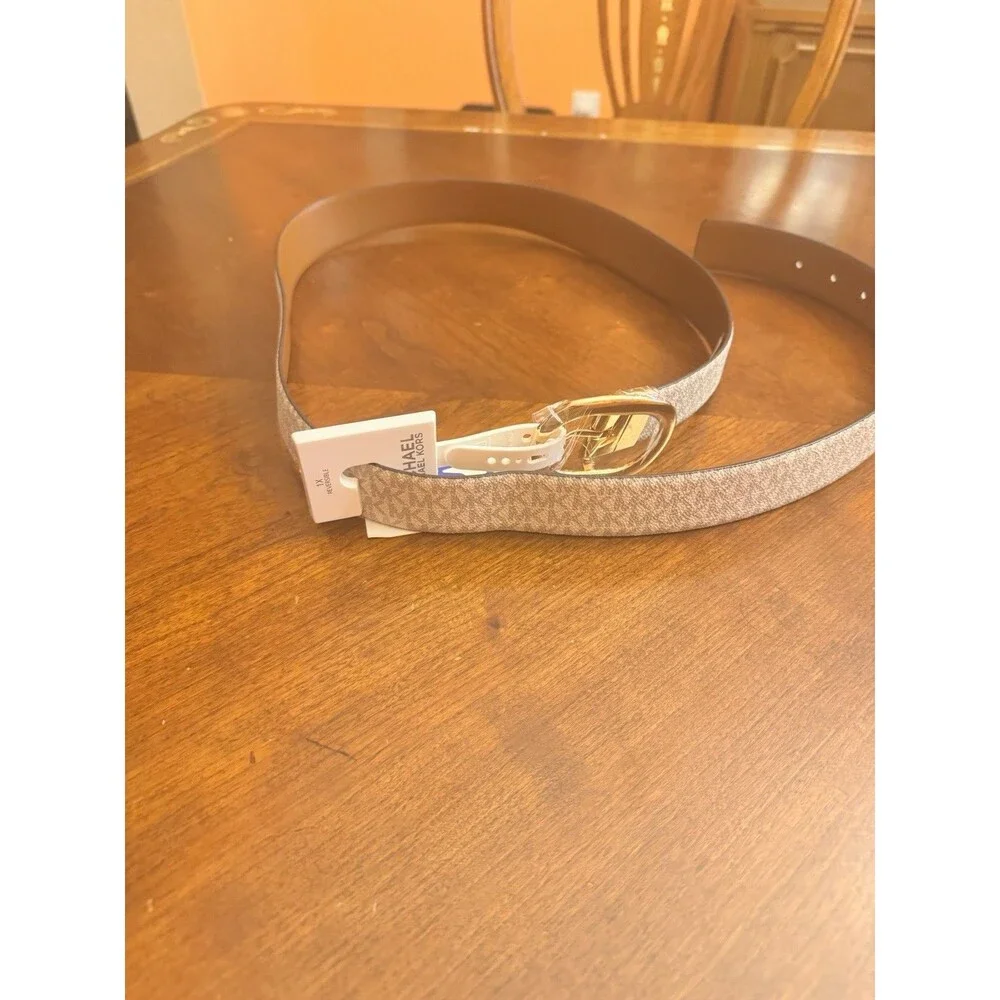 Michael Kors Reversible Women's MK Logo Waist Belt Size 1X